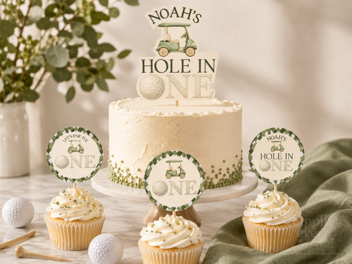 Hole In One V2 Cupcake & Cake Toppers